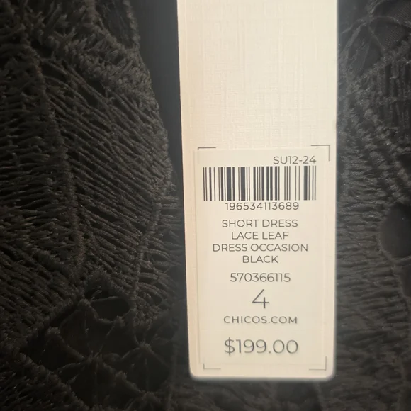 Plus Size - Chico's Black Lace Midi Dress - Picture 4 of 9